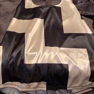 Beige and blank dress tank